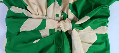 Robe chemisier imprimée à manches courtes