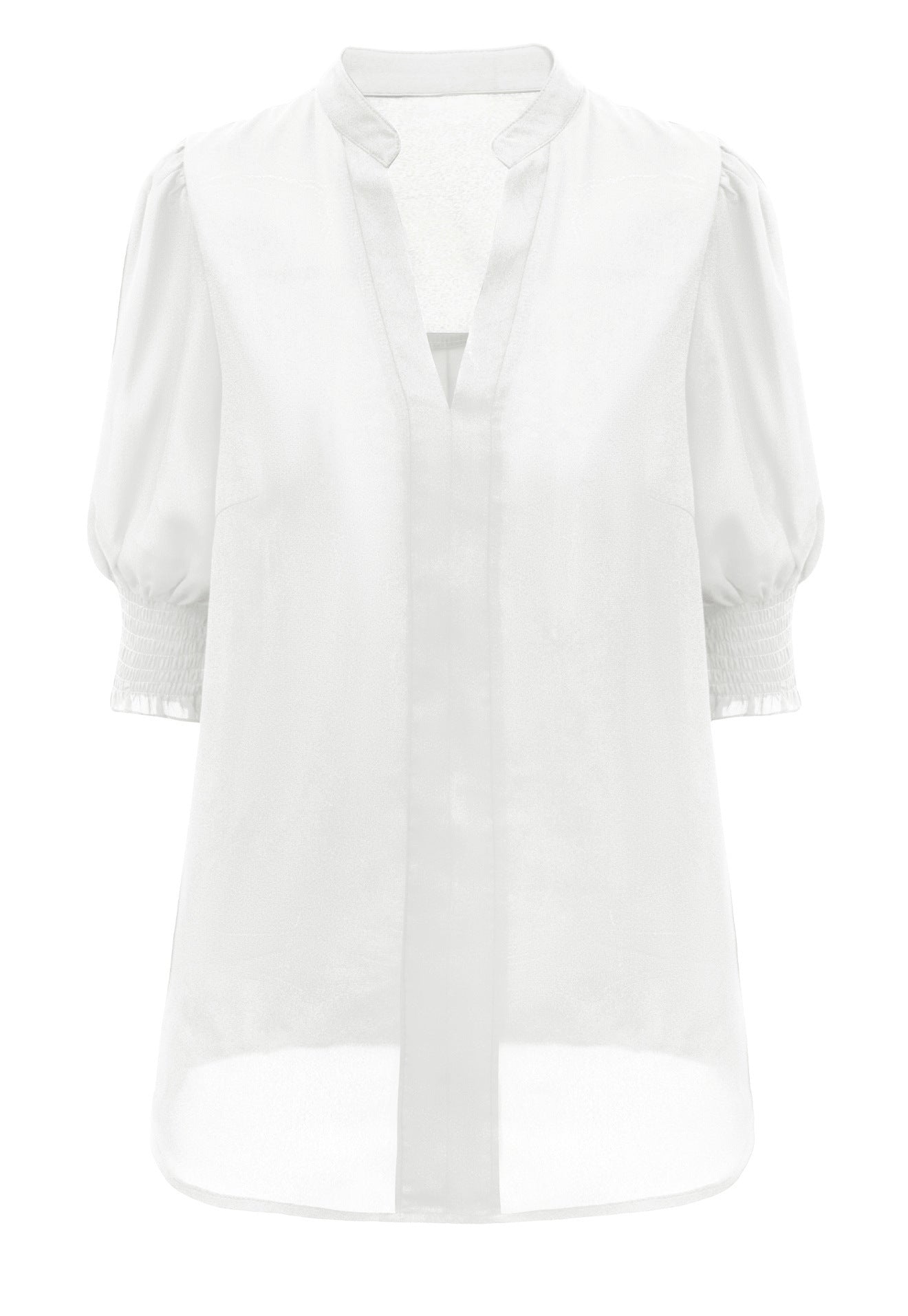 Chemise chic Col-V demi-manches