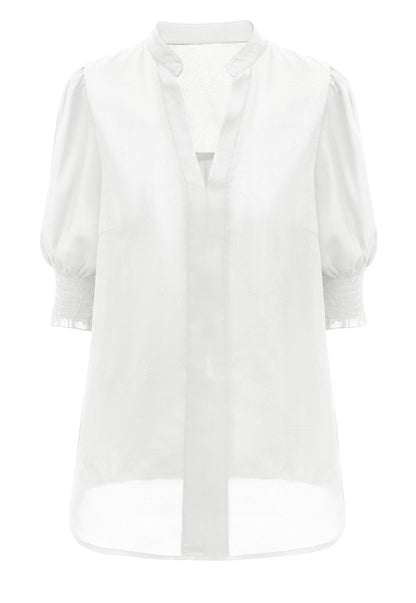 Chemise chic Col-V demi-manches